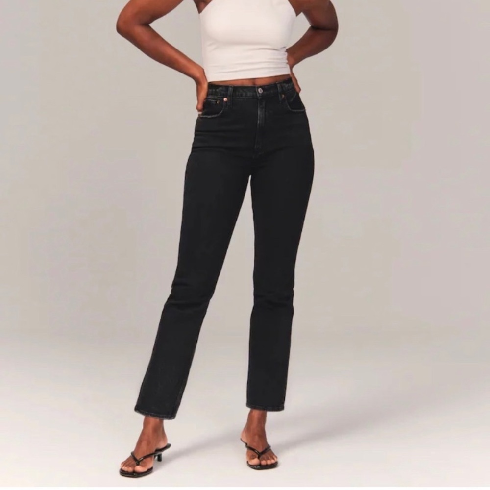Abercrombie & Fitch Black Curve Love Ankle Jeans